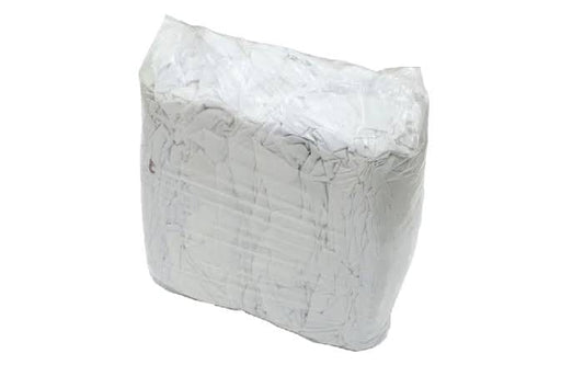 Premium White Cotton Rags Bundle – 8KG Compressed Bale | Industrial Cleaning Cloths